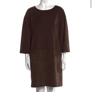 A.P.C. Brown Dress Shift Suede